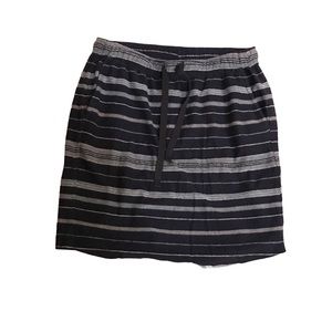 Roots Horizontal Striped Drawstring Activewear Skirt